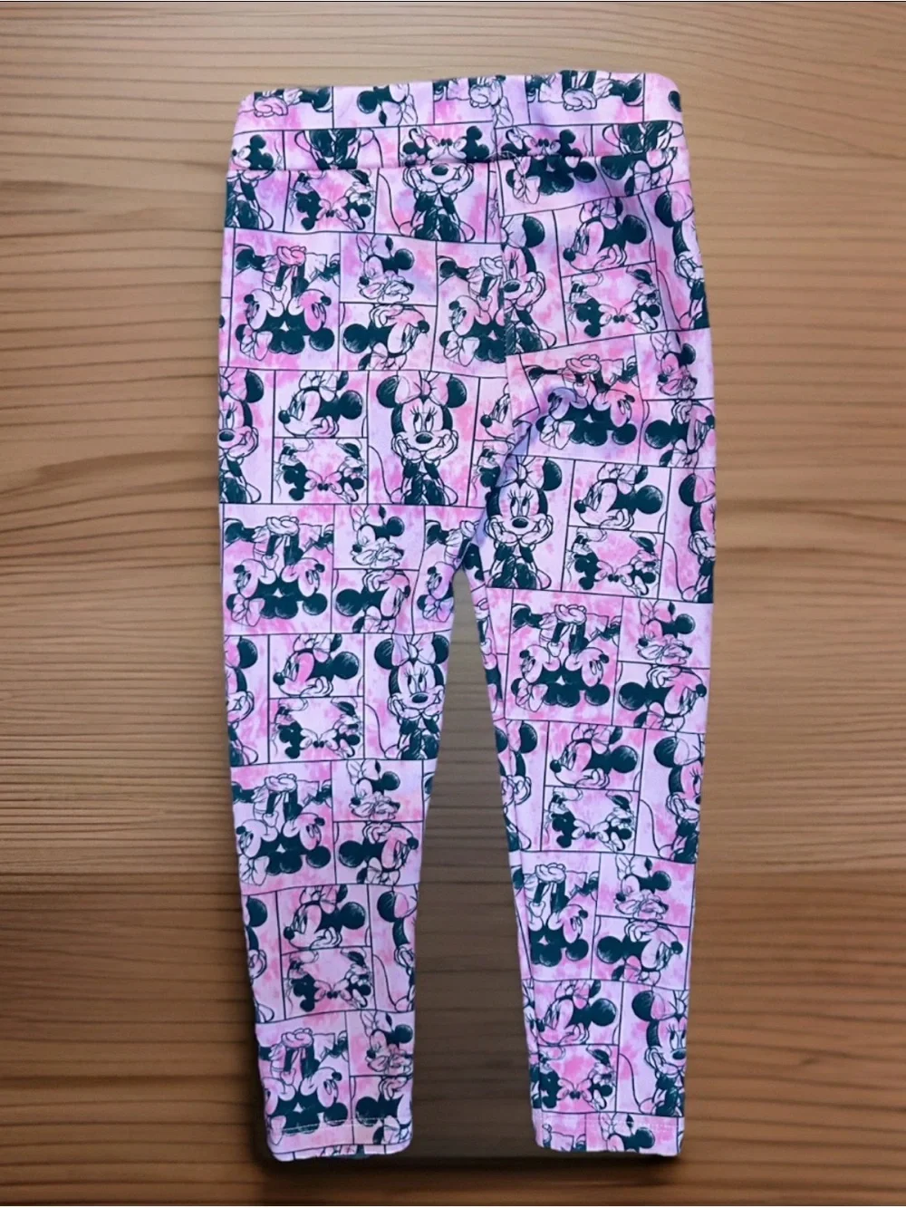 Disney Junior Leggings Size 6 Minnie Mouse Red Bow Print Stretch  Yoga Pants